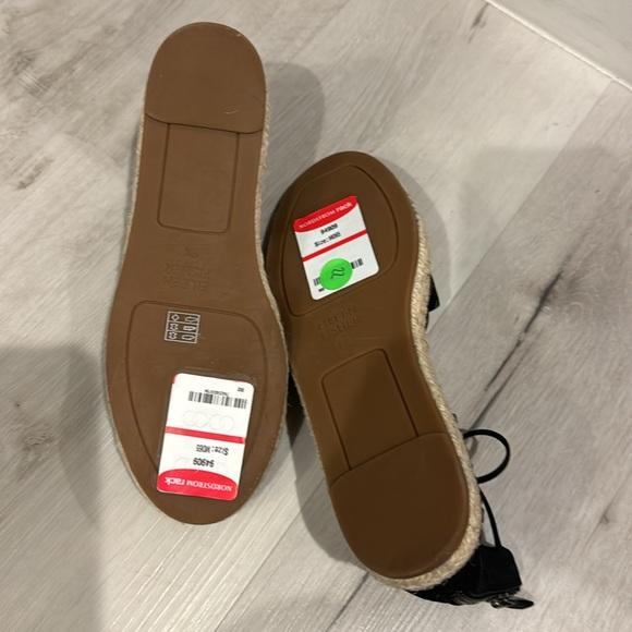 Eileen Fischer NWT Lee Flat Espadrille in Black Suede with back zipper. - Picture 11 of 11